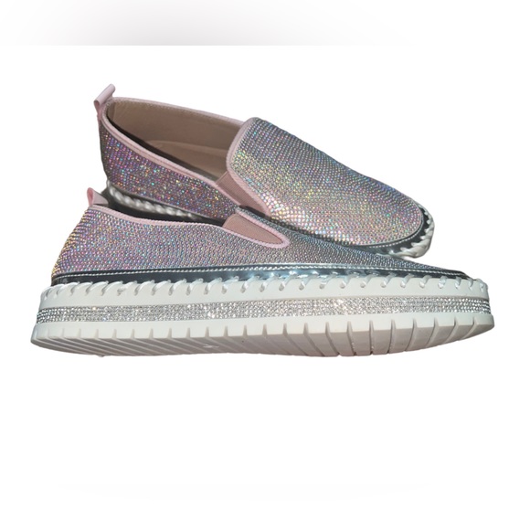 NWOT Muguan Slip-On Glitter Vulcanized Platform Shoe Sneaker - Picture 4 of 7